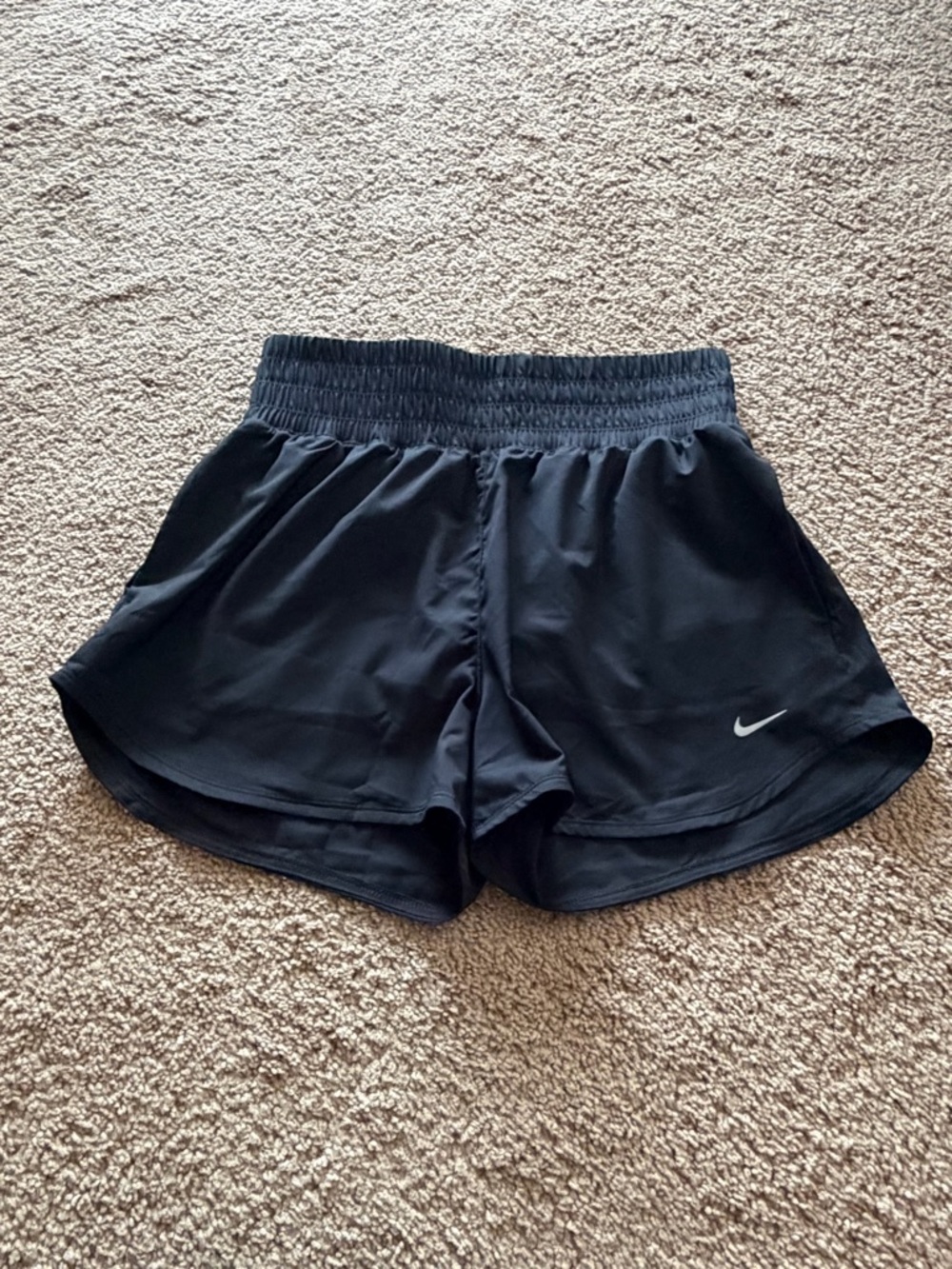 Nike Women's Black Athletic Shorts with Swoosh